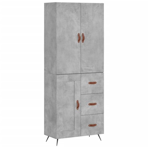 Maison Chic Visoka Komoda - Predalnik betonsko siva 69,5x34x180 cm inženirski les, (21722574) Cene