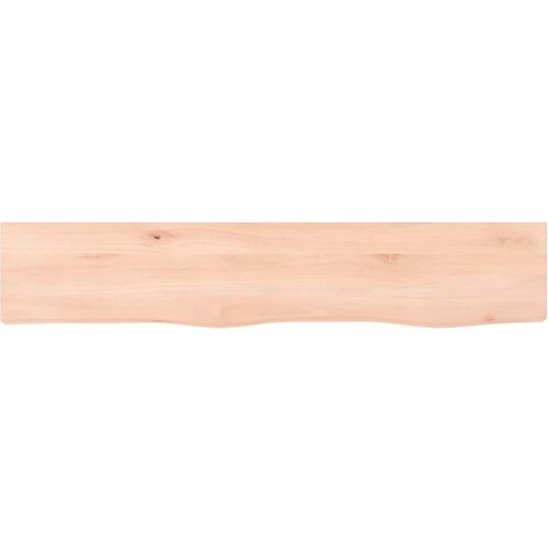  Zidna polica 100 x 20 x 2 cm od neobrađene masivne hrastovine Slike