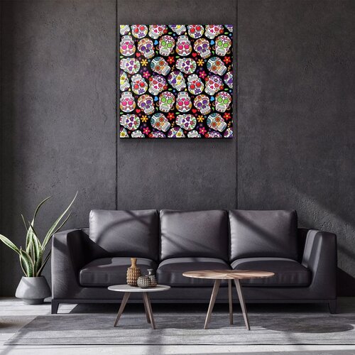 WALLXPERT KRV-1049 - Vi&scaron;enamenska Dekorativna Slika od Temperiranog Stakla 80 x 80 cm Cene