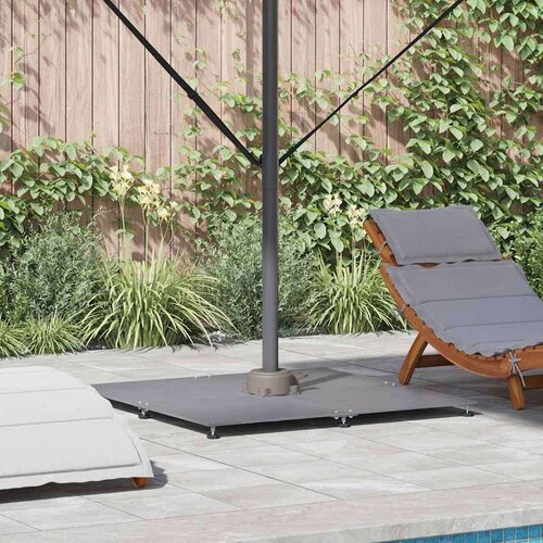 vidaXL Baza za suncobran Tamno siva drvena estetika 100 x 100 x 4 cm Cijene