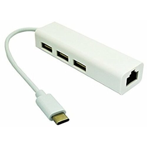 E-green USB 3.1 tip C HUB (3 port USB 2.0 + 1port fast ethernet) Slike