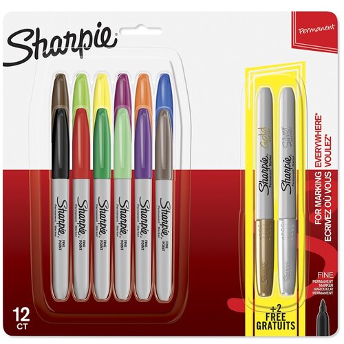 Sharpie permanentni marker fine 1/12 + 2 gratis Slike