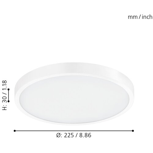 Eglo fueva-a nadgradna led, 14w, prom 225, sa daljinskim dimabilna, bijela Slike