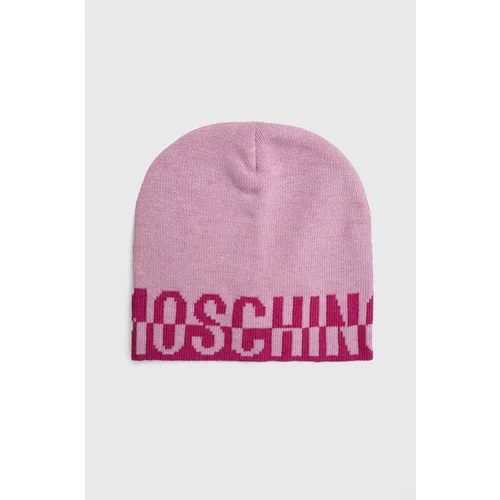 Moschino Kapa s dodatkom vune boja: ružičasta