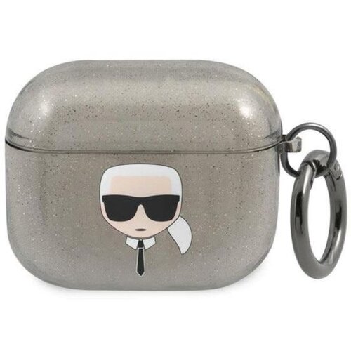 Karl Lagerfeld NAGLAVNI ETUI Z BLEŠČICAMI KARL'S HEAD ETUI ZA AIRPODS 3 ČRN, (22006378) Cene