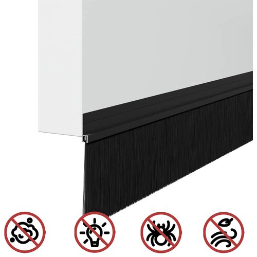  Samoljepljivi pečati za vrata 2 kom. 100 cm Aluminijski legura Crna Slike
