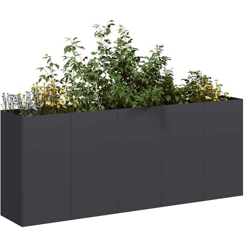 vidaXL Planter Black 200x40x80 cm Hladno valjano jeklo Cene