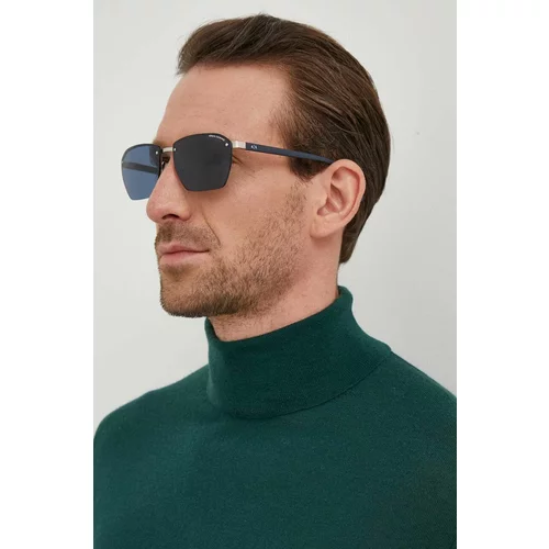 Armani_Exchange Sončna očala moški, mornarsko modra barva