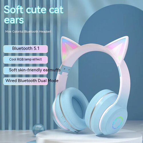  Bluetooth slu&amp;scaron;alice LED roze Slike