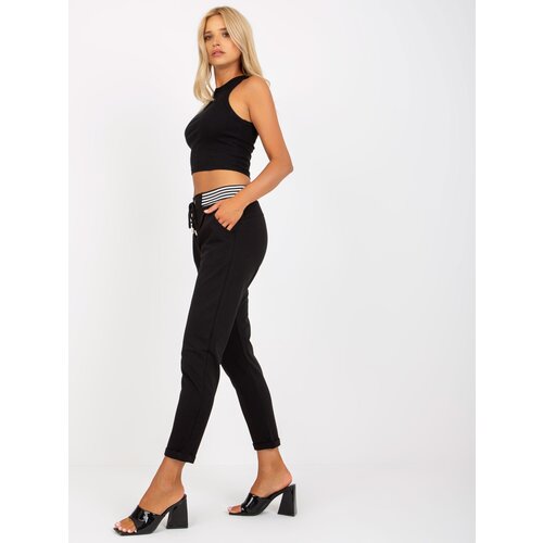 RUE PARIS Sweatpants-RV-DR-8019.12-black Cene