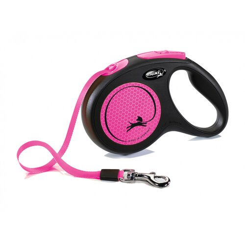 Flexi Povodac za pse Neon Tape S 5m roze Slike