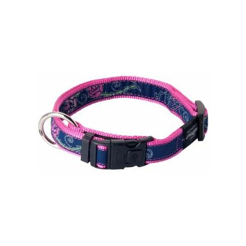 Rogz denim rose sigurnosna ogrlica za pse, šarena Slike