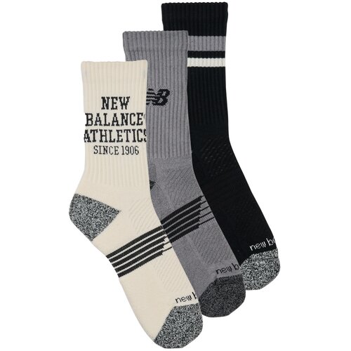 New Balance ACTIVE LIFESTYLE GRAPHIC CREW SOCKS 3 PACKS Siva Slike