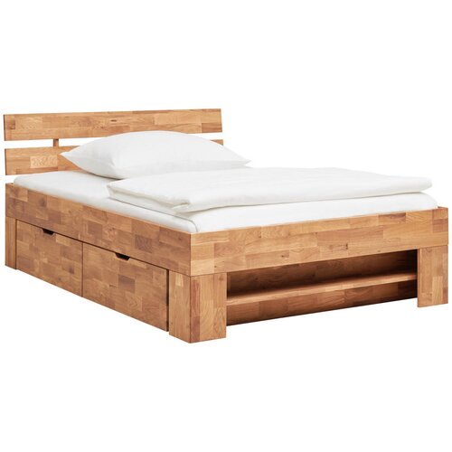 Livetastic postelja s predalom 140 cm x 200 cm , barve hrasta Cene