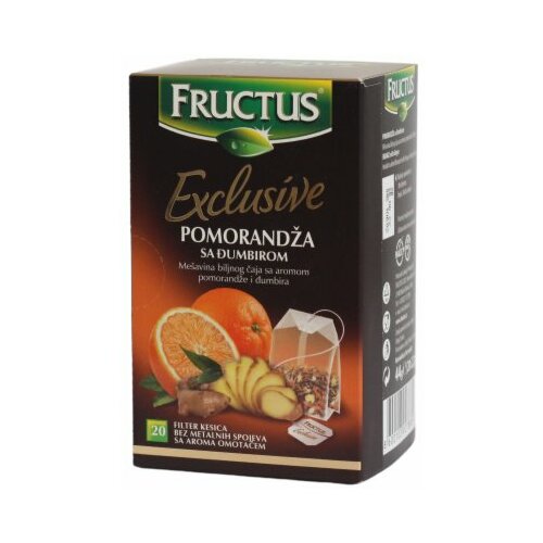 Fructus crvena pomorandža sa đumbirom čaj 44g kutija Slike