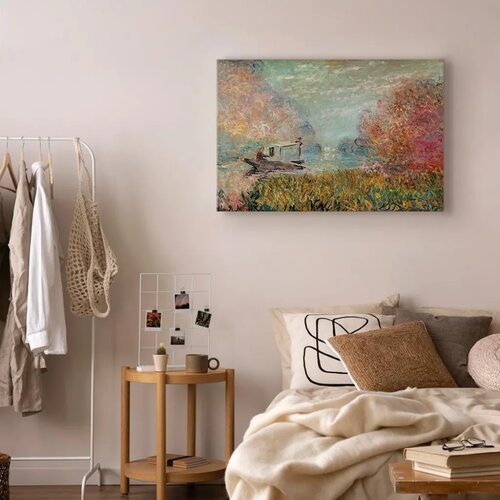  Slika - Claude Monet &amp;ndash; Boat on the Seine 60x40 Premium Print Slike