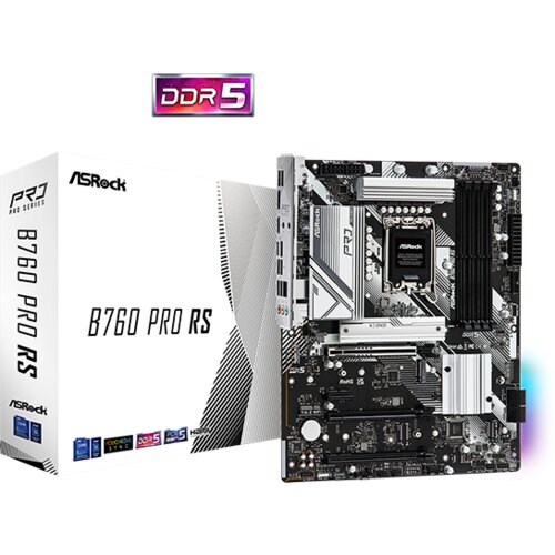 AsRock MB B760 PRO RSIntel B760, LGA1700, 4xDDR53xM.2, 4xSATA, RAID, HDMI, DP, ATX Slike