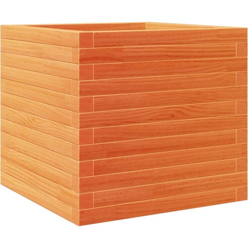 VidaXL vrtno cvetlično korito vo&amp;scaron;čeno rjavo 50x50x46 cm trdna borovina, (21255601) Slike