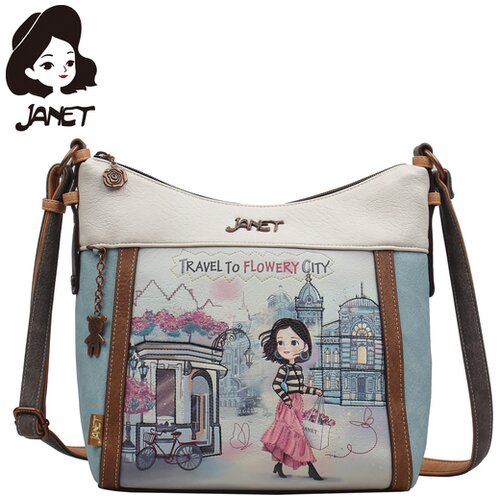 Janet damska ta&amp;scaron;na flowery city J-048B Slike
