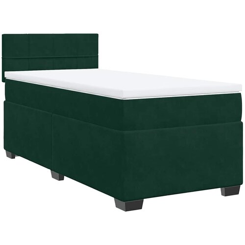 Box spring krevet s madracem tamnozeleni 90x190 cm bar&amp;scaron;unasti Slike