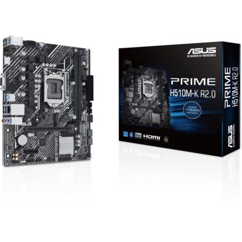 Asus MB PRIME H510M-K R2.0Intel H470;LGA 1200;2xDDR4VGA,HDMI,DP;Micro Atx, 1xM.2 Slike