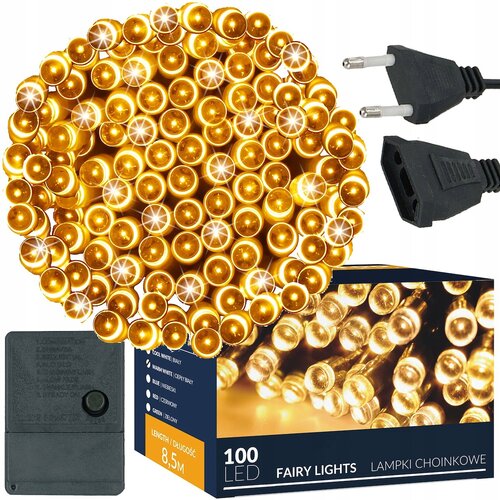 springos 100 LED LUČK ZA BOŽIČNO JELKO ZUNANJE/NOTRANJE TOK SVETLEČA ŽICA 8,5m TOPLA BELA, (21638683) Cene
