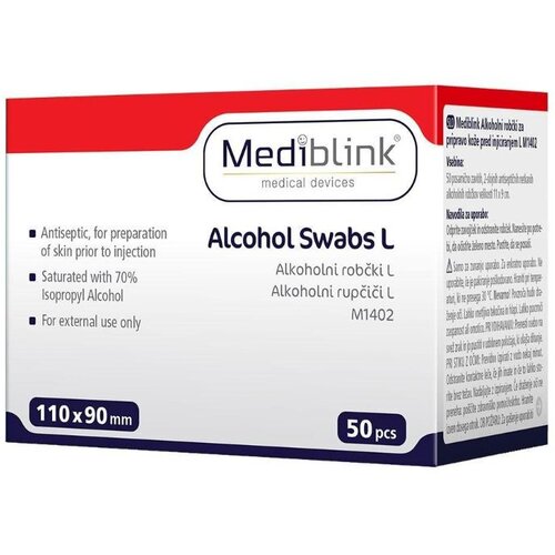Mediblink Alkoholni robčki L M1402, 50x Cene