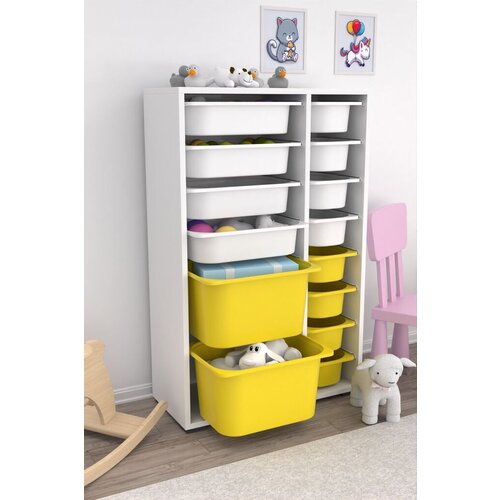 Hanah home višenamenska polica rine 2D4K8U white yellow Cene