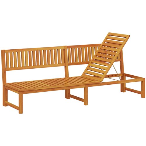 vidaXL Sun Lounger Rjava Akacijev les Ena velikost, (22094542) Cene