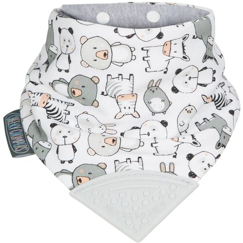 Cheeky chompers podbradnjak/marama Premium s grizalom Panda s prijateljima Slike