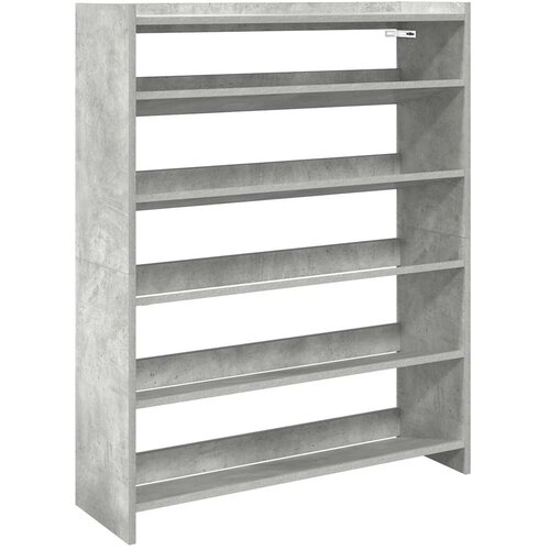 Maison Chic Regal za čevlje - Polica za čevlje betonsko siv 80x25x100 cm inženirski les, (21777498) Slike