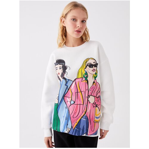 LC Waikiki Women&amp;#039;s Crew Neck Printed Long Sleeve Sweatshirt Slike