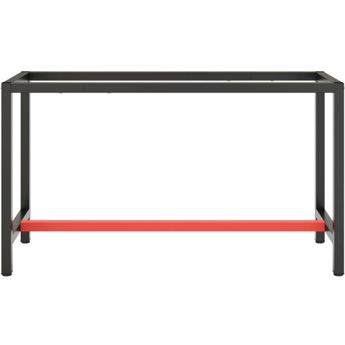  Okvir za radni stol mat crni i mat crveni 140x50x79 cm metalni Slike