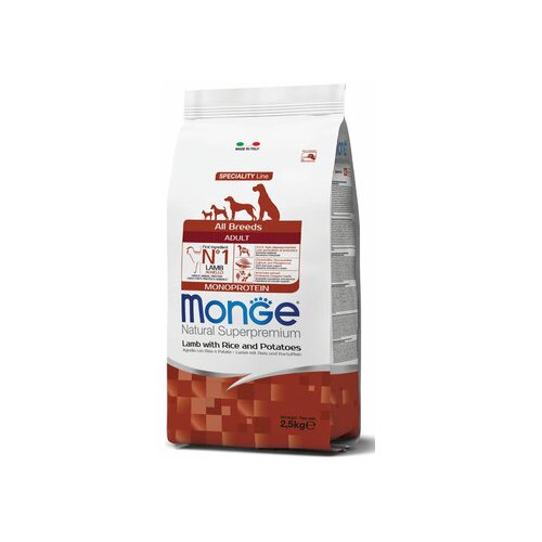 Monge Hrana Za Pse, Jagnjetina, Za Odrasle Pse Svih Rasa, Adult, 2.5kg Cene