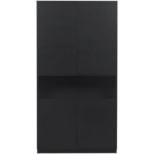 WOOOD Črna omarica iz masivnega bora 110x210 cm Finca – Cene