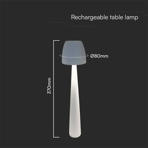  LED prigu&amp;scaron;iva punjiva dodirna stona lampa LED/3W/5V 3000-6000K bela Slike