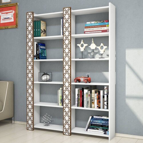 Woody Fashion Polica 124x170x24,2cm Bela Slike