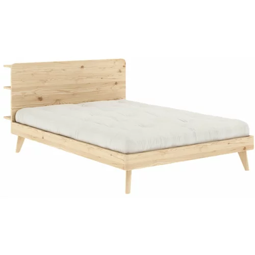 Karup Design Bračni krevet s podnicom 140x200 cm u prirodnoj boji Retreat -
