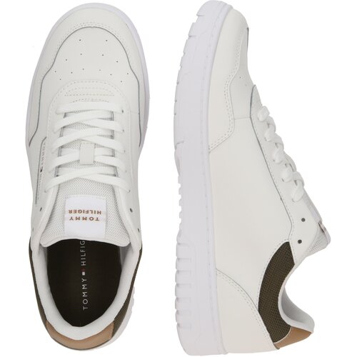 Tommy Hilfiger Niske tenisice &amp;#039;BASKET CORE LITE&amp;#039; svijetlosmeđa / tamno zelena / bijela Slike