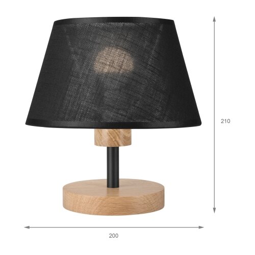  Brilagi - LED stona lampa ANTHONY 1xE14/40W/230V hrast/crna Slike