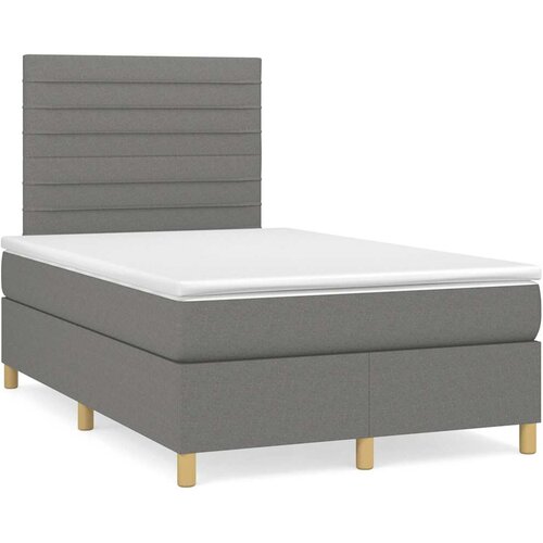  Krevet box spring s madracem tamnosivi 120 x 190 cm tkanina Cijene