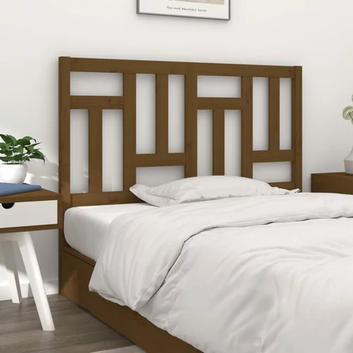  Uzglavlje za krevet boja meda 125,5x4x100 cm masivna borovina