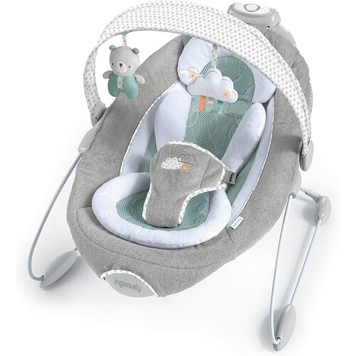 Kids II Ingenity Ležaljka za bebe Rocking seat Cuddle Lamb sivo-bela Slike