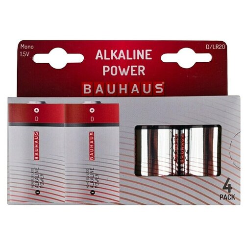 BAUHAUS Baterije (Mono D, Alkal-mangan, 1,5 V, 4 Kom.) Cijene