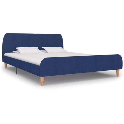 The Living Store Posteljni okvir modro blago 180x200 cm - Posteljni Okvir, (21437743) Slike