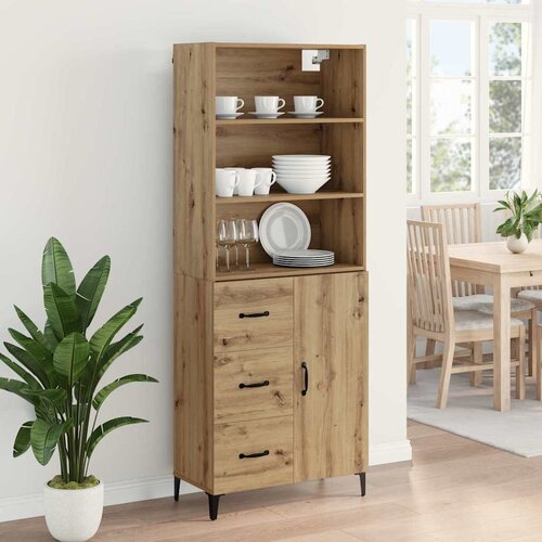 Highboard Umjetnički hrast 69,5 x 34 x 180 cm Konstruirano drvo Slike