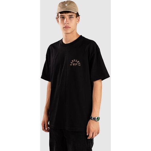 Carhartt WIP Majica S/S Arch Script T-Shirt UNISEX Black/ WIP H Brown XL Slike