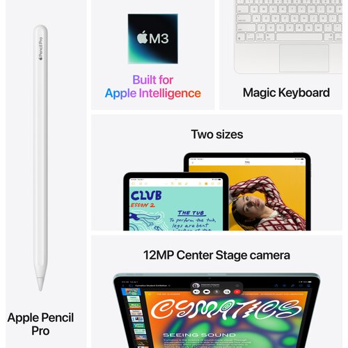 Apple iPad Air 13 (2025) WiFi + Cellular 256 GB space siva 33 cm (13 palac) M3 Slike
