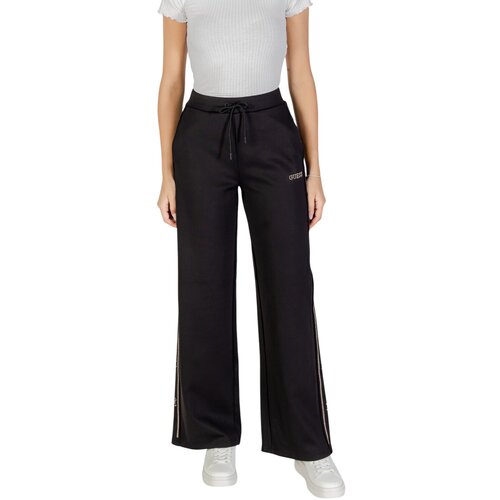 Guess OCTAVIA WIDE LEG PANTS V5BB12 KCX22 Crna Slike
