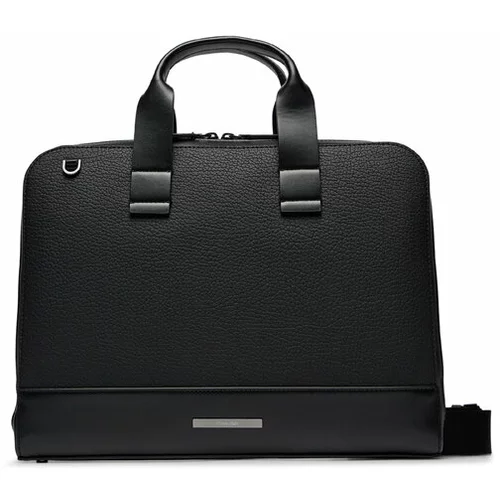 Calvin Klein Torba za prenosnik Modern Bar Slim Laptop Bag K50K511246 Črna
